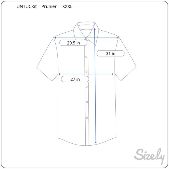 UNTUCKit Prunier Blue Check Short Sleeve Shirt Men's XXXL - Picture 6 of 6